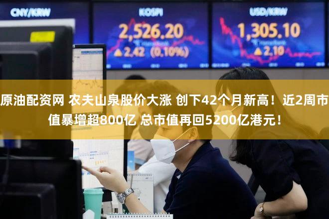 原油配资网 农夫山泉股价大涨 创下42个月新高！近2周市值暴增超800亿 总市值再回5200亿港元！