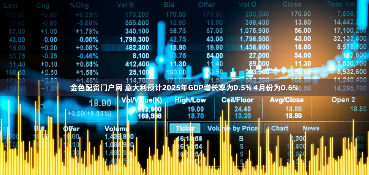 金色配资门户网 意大利预计2025年GDP增长率为0.5% 4月份为0.6%