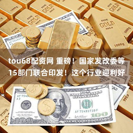 tou68配资网 重磅!国家发改委等15部门联合印发!这个行业迎利好