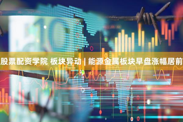 股票配资学院 板块异动 | 能源金属板块早盘涨幅居前