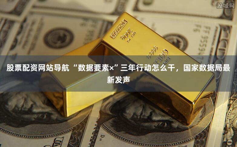 股票配资网站导航 “数据要素×”三年行动怎么干，国家数据局最新发声